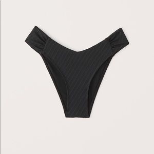 NWT Abercrombie & Fitch Pleated Tall-Side High-Leg Cheeky Bottoms (medium)